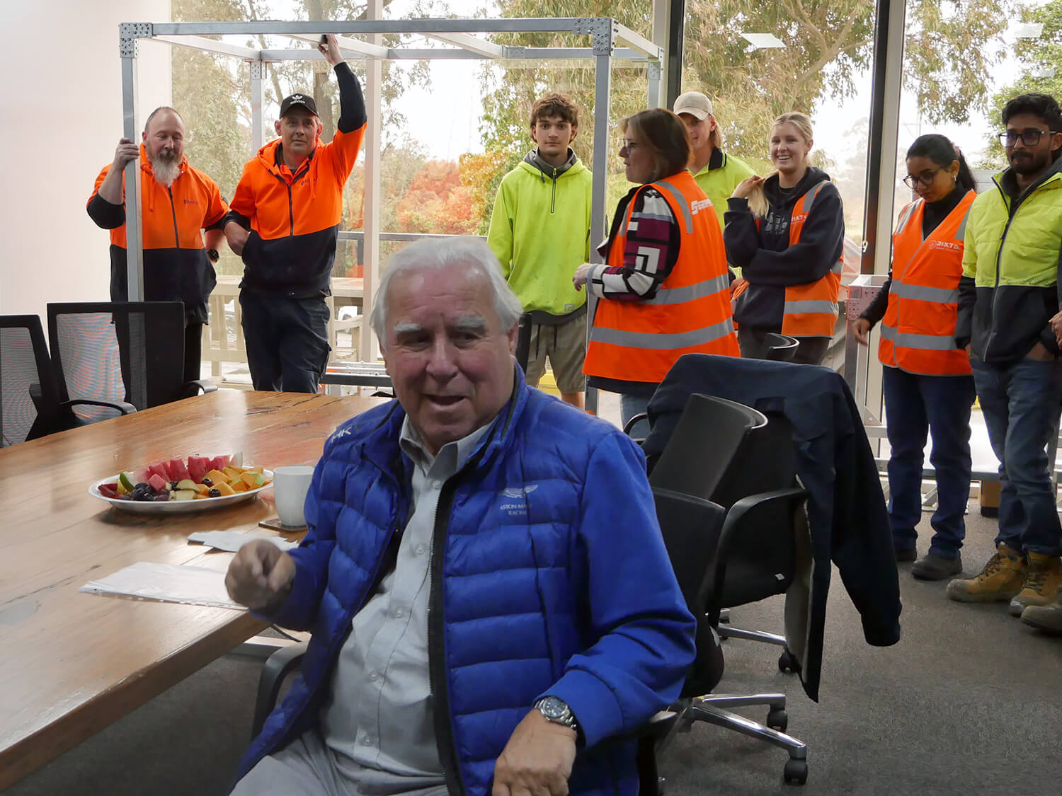 Hugh Facey at Gripple office