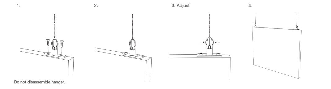 Angel Signage Rail Hanging Kit Install Angel Signage Rail Hanging Kit Install