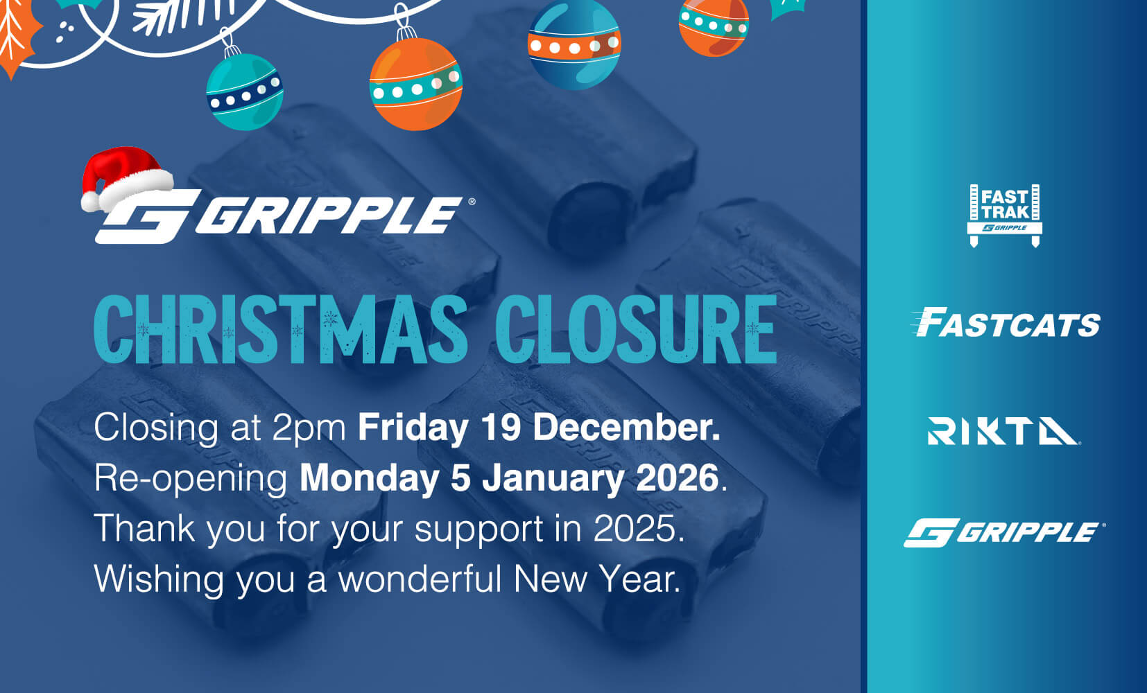 Christmas Closure 2025