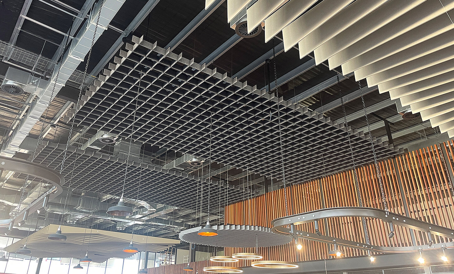 Acoustic Panel Showroom Suspension