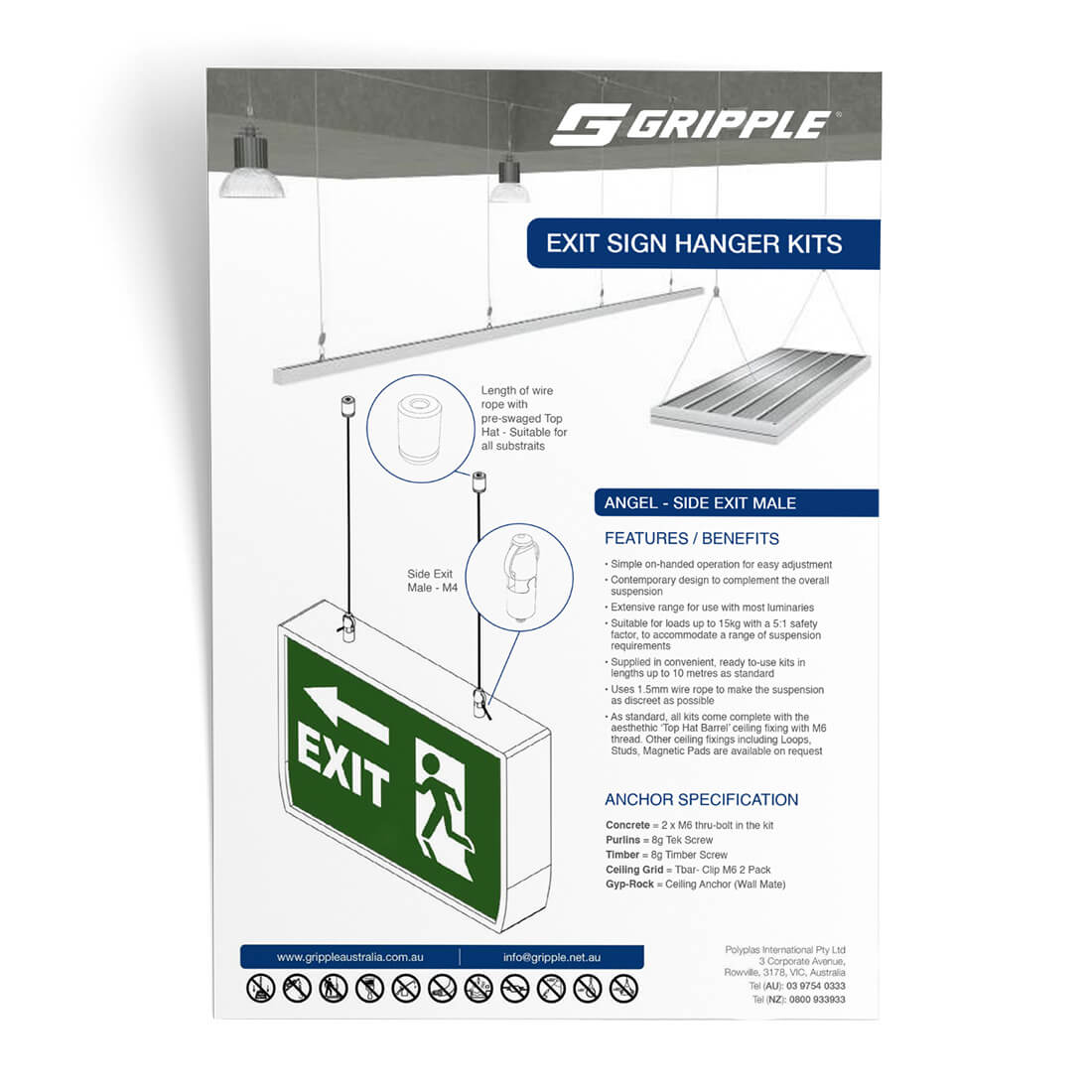 Exit Sign Hanger Kits